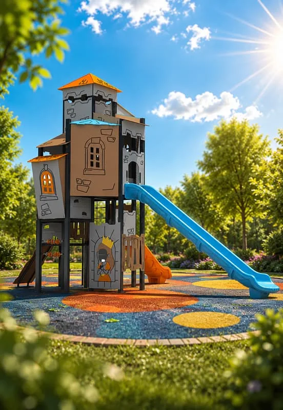 PlayNest oyun grubu kurulu bir park alanı